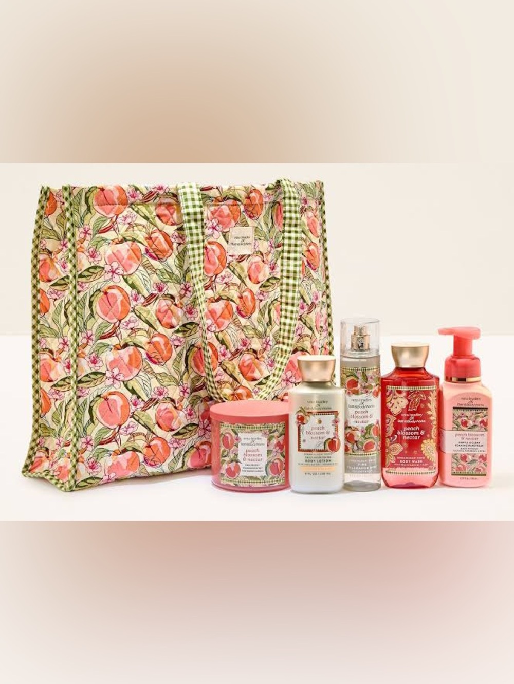 Vera Bradley + Bath and Body Works Exclusive Blossom & Nectar 6pc Tote Gift Set